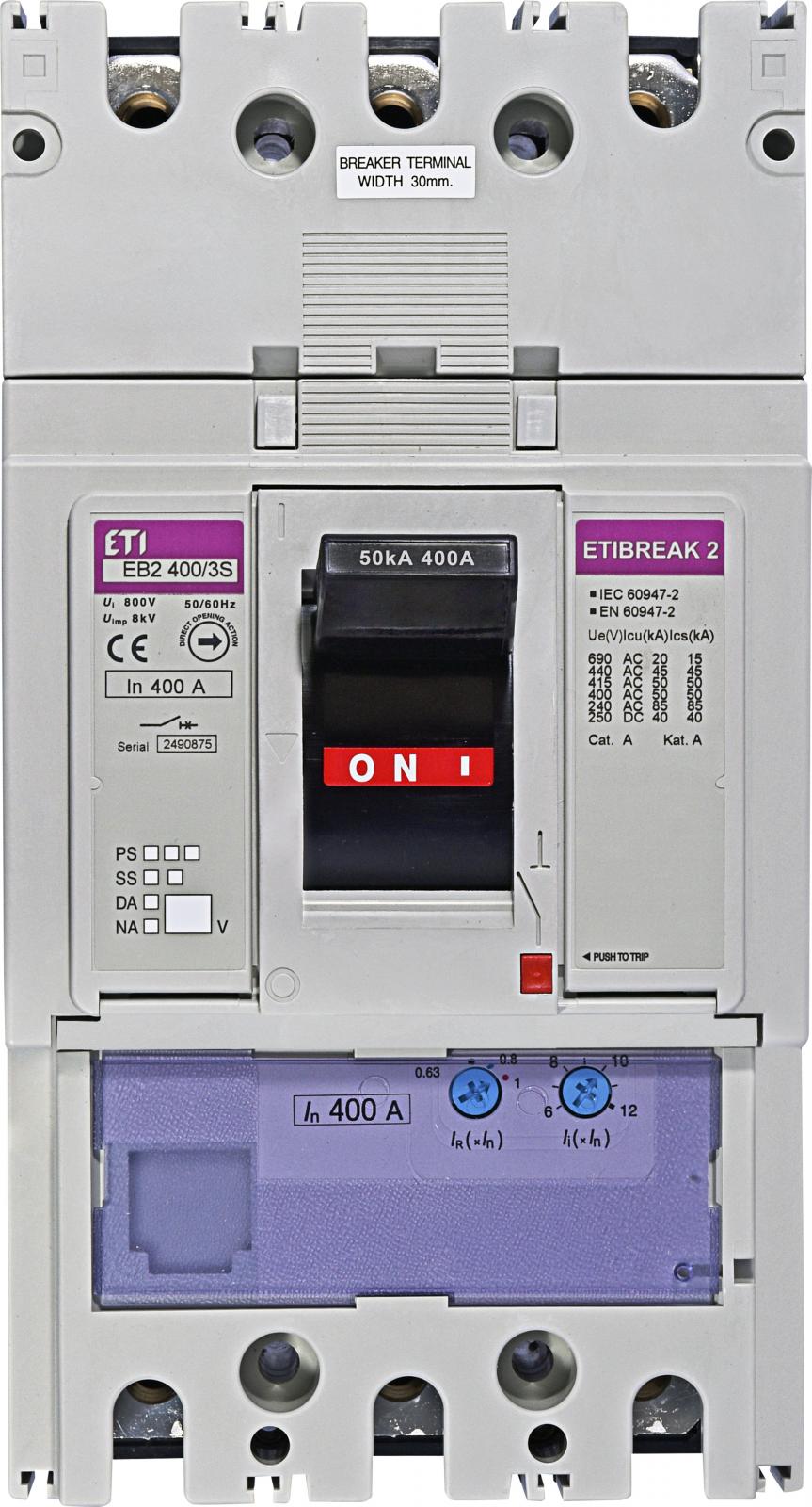 Авт. выключатель EB2 400/3S 400А 3р (50кА)