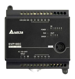 Контроллер: 6DI/4DO (Transistor), 100~240 AC Power, 1 COM: RS232 & RS485
