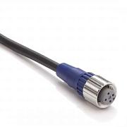 XS2F-LM12PVC4S5M, Кабель с гнездом M12 Lite, 4-пров., прямое, ПВХ, 5м