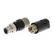 XS5G-D418, Разъем для датчиков, папа, M12, PVC, 4 Pin, Прямой, быстрого монтажа
