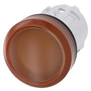 ЭЛЕМЕНТ СВЕТОВОГО ИНДИКАТОРА С "ЯНТАРНЫМ" РАССЕИВАТЕЛЕМ, 22MM, КРУГЛ., ПЛАСТИК, РАССЕИВАТЕЛЬ МАТОВЫЙ