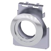 Adapter for installation of actuators and signaling units, 22 mm, in a mounting drill hole 30.5 mm, Metal, shiny, with seal