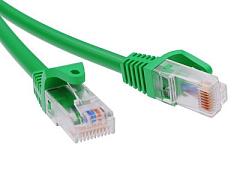 Патч-корд неэкранированный CAT5E U/UTP 4х2, LSZH, зелёный, 2.0м