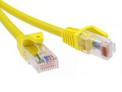 Патч-корд неэкранированный CAT6 U/UTP 4х2, LSZH, желтый, 0.5м