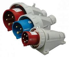 Вилка настенная EPH-6343 IP67 (63A, 400V, 3P+PE)
