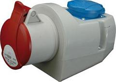 Розетка комбинированная EZCZ-S-3243 IP44 (32A, 400V/230V, 3P+PE / EE 16S Schuko)