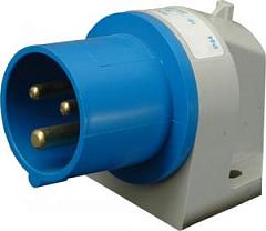 Вилка встраиваемая угловая ER-1632 IP44 (16A, 230V, 2P+PE)
