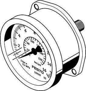 Манометр FMA-40-10-1/4-EN 1754560