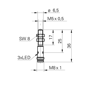 Индуктивный датчик Baumer IFRM 05P35A3/S35L