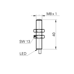 Индуктивный датчик Baumer IR08.P02F-F40.NC1Z.7SCV