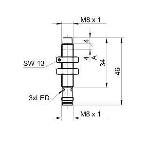 Индуктивный датчик Baumer IR08.P06S-N46.PO1Z.7SL