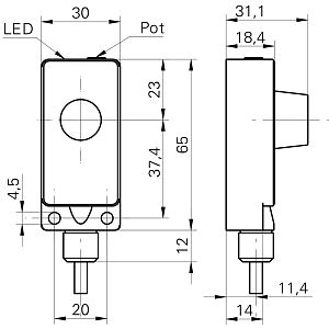 Ультразвуковой датчик расстояния Baumer UNDK 30U9112