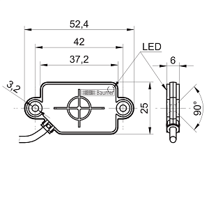 Емкостной датчик Baumer CFDK 25G3125/LN6