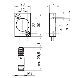 Магнитный датчик угловых перемещений Baumer MDFM 20I9424/KS35PA270