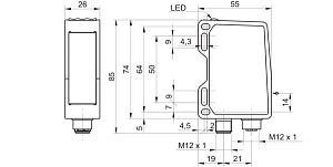Лазерный датчик расстояния Baumer OM70-L0600.HH0500.EK