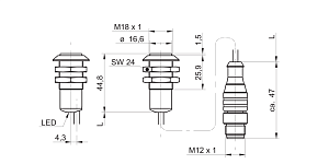 Оптический датчик Baumer OR18.EI-PW1Z.71OV/0010