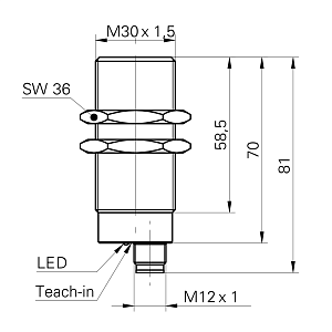 Ультразвуковой датчик Baumer UZAM 30P6103/S14