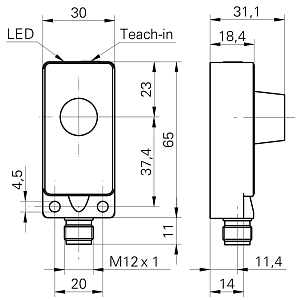 Ультразвуковой датчик Baumer UZDK 30P6113/S14