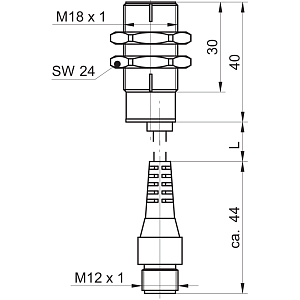 Магнитный датчик угловых перемещений Baumer MDRM 18I9524/KS34P