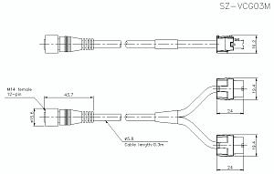 Кабель с разъемом KEYENCE SZ-VCG03M