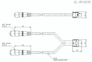 Кабель с разъемом KEYENCE GL-RCG03S