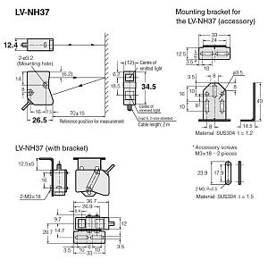 Лазерный датчик смещения KEYENCE LV-NH37